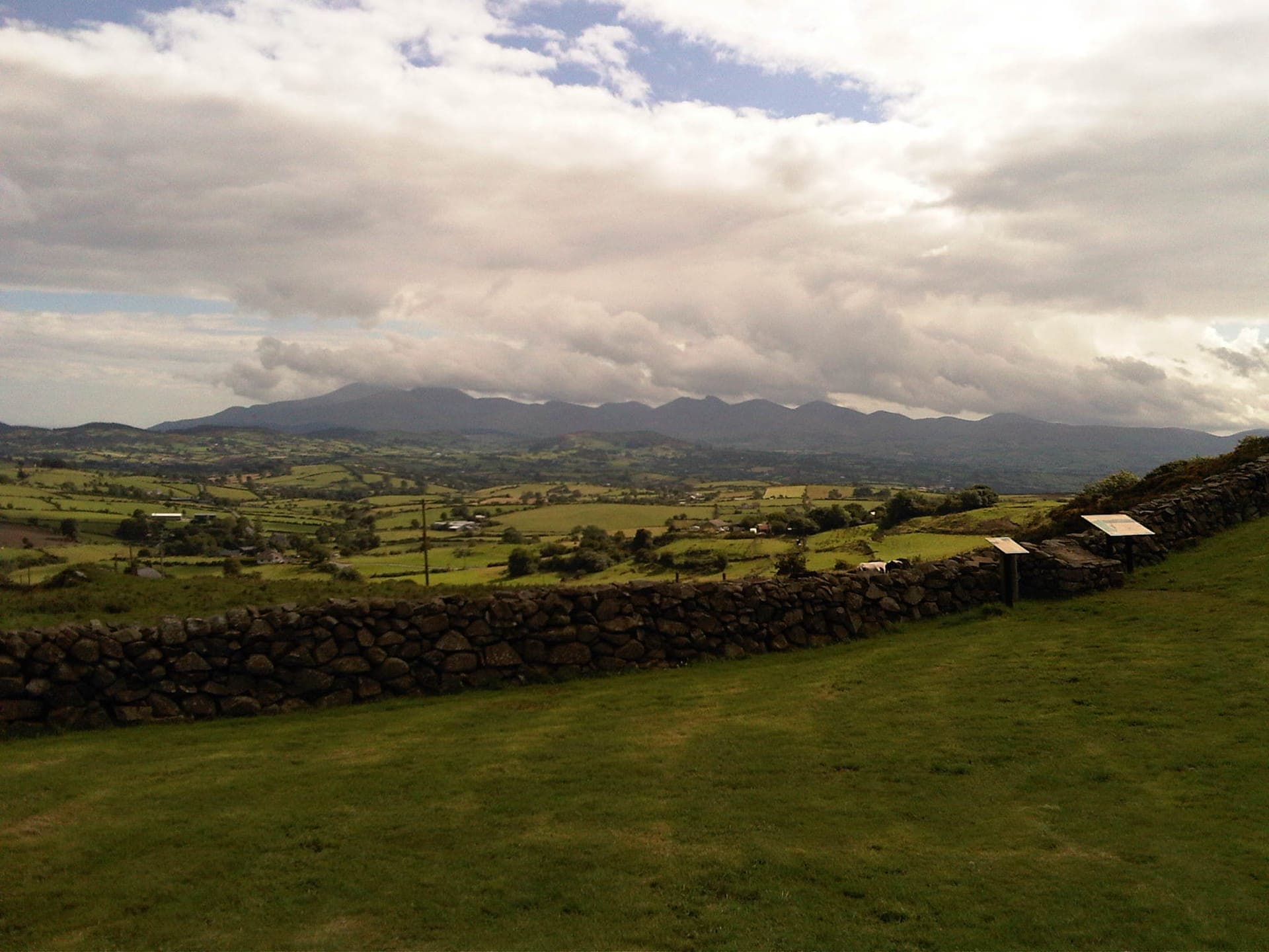 Mournes shrouded in dramatic winter clouds and mist