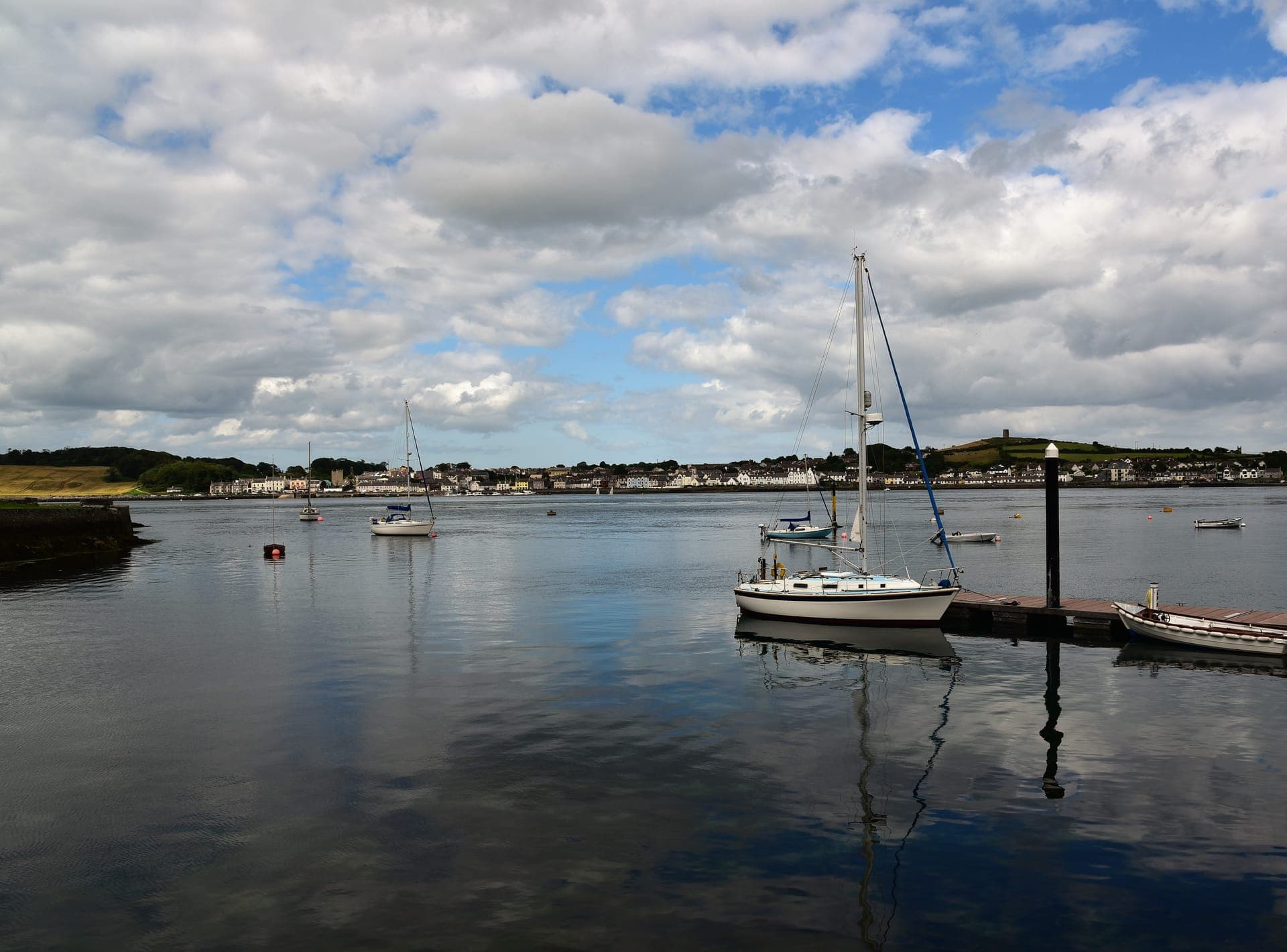 Strangford harbour with views across to Portaferry